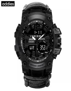 ADDIES Men Military Outdoor Watch Compass Multifunctional Waterproof Quartz Watch G Style Shock Digital Watch relogio masculino 207300761
