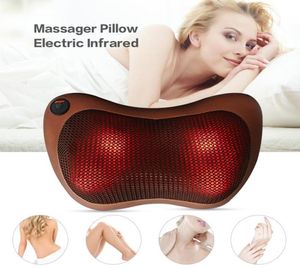 New Massager Pillow Electric Infrared Heating Kneading Neck Shoulder Back Body Massage Pillow Car Home Dualuse Massager9442962