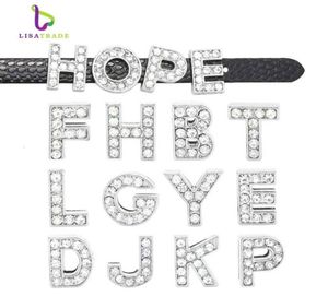 130pcs 8 мм полное кафету Английский алфавит AZ DIY Слайд Слид Письма буква шарм Fit Bracelet Brealet LSSL01130 CJ1911162094975