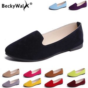 Primavera verão Mulheres sapatos planos Mulher Ballet Flats Candy Color Ladies Grande Tamanho Autumn Shoe Casual Shoe Slowers WSH2216 240426