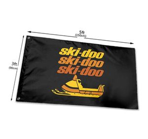 Snowmobile de skidoo bandeira engraçada de cor vívida e desbotamento de UV com ilhós de bronze 3 x 5 pés8301014