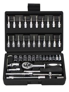 5pcs Socket Set 46 Stück Set Xiaofei Quick Ratchet -Gehäuseschlüssel Reparatur Auto Schraubendreher Kombination ToolboxDie Logistik PL5193002