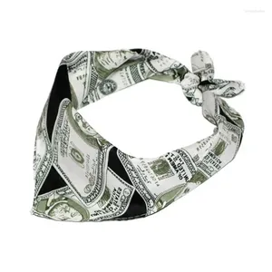 Hårklipp 50jb unisex bomull fyrkantig bandana 3d dollar pengar digitalt tryck mångsidig handduk pekband motorcykel armband