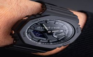 豪華なGウォッチディスプレイ0高品質のクォーツ男性電子reloj hombre wristwatchワールドタイムすべての機能自動光耐性5009789