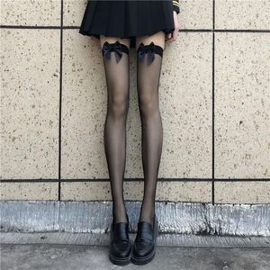 Donne calzini lolita calze sexy in pizzo coscia alte sopra il ginocchio di nylon long hosiery anime prua