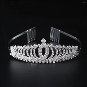 Hårtillbehör smycken brud huvudbonadklämmor klämmklipp hoop prinsessan diamant krona huvudbanor huvudband
