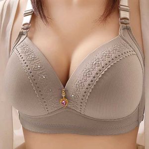 Bras Girls Full-cup Lace-up Adjustable Strap Underwear Lifting Shaping Bra Beautiful Back Seamless Comfortable Bra Y240426