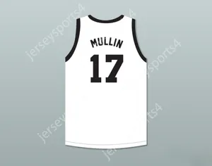 Пользовательские нормы Mens Youth/Kids Chris Mullin 17 Power Memorial Academy Белая баскетбольная майка Top Shiteed S-6xl