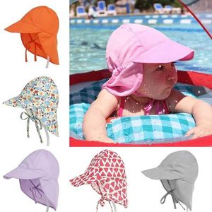 Hats Quick drying childrens bucket cap suitable for children aged 3 months to 5 years old wide brown beach UV protection outdoor basic sun hatL240429