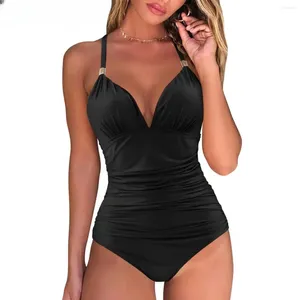 Frauen Badebekleidung 2024 Sexy One Piece Badeanzug Mode hängende Hals Bikini Set Plus Size