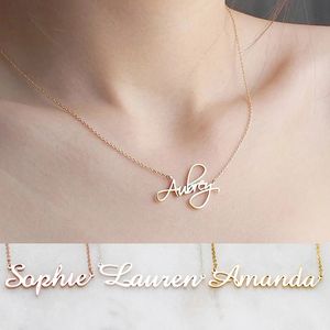 Dodoai anpassade halsband personliga namn smycken personlighet brev choker med för kvinnor flickor mamma 240422