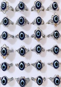 Bulk lots 50pcs Evil Devil039s Eye Ring Hip hop Gothic Vintage Silver Alloy Rings Male Female Fashionable Party Jewelry8743238