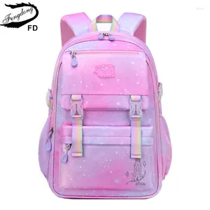 Schulbeutel Grundrucksack für Mädchen Pink Purple Bookbag Student Bag Kinder Geschenk Schulter wasserdicht