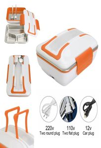 Bärbar bilbil Electric Heat Lunch Box Travel Food Heater Storage Container Rostfritt stål Riskokare Box Warmer 202657782