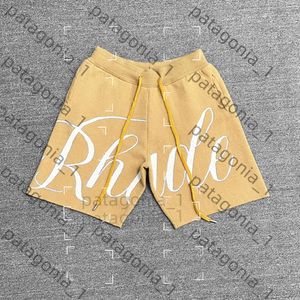 Rhude Mens Shorts Designer Short for Men Set Set Trank Cude Rhude Ship Comense Man пляжные брюки мода Men Swimwear 9958