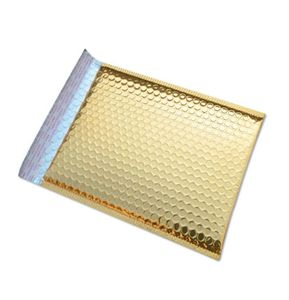 Aufbewahrungstaschen 50pcs Gold Farbblasen Mailer gepolsterte Umschläge ausgekleidete Poly -Mailer -Selbstversiegel -Aluminizer -Verpackung1457106