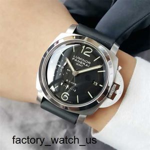 Swiss Wrist Watch Panerai Mens Luminor Series Automatic Machinery PAM00233 Calendar Dual Time Zone 44mm Swiss Luxury Watch