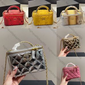 10a ny högkvalitativ designer kvinna box mode crossbody vit axel rem yali lim metall kväll axel handväska cheaintiao väska