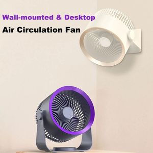 Household Table Desktop Fan USB Rechargeable Air Circulation Electric 4000mAh Portable Wall Mounted for Home Kitchen 240422