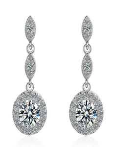 Dingle ljuskrona äkta 925 sterling silver 2 karat diamant örhänge kvinnor trendiga ursprung smycken ädelsten dropp örhängen jewell4920658