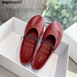 Raden Classic Shoes Small French Ballet Flat Shoes TR Round Head Soft Leather Shallow Mouth Mary Jane Single Shoes YBQA QQ4J