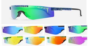 Hochwertige polarisierte Sonnenbrille flacher Top Windpro Van Sport Mode Eyewear Sier Rahmen Spiegelspiegel Lens Zone Glass3203938