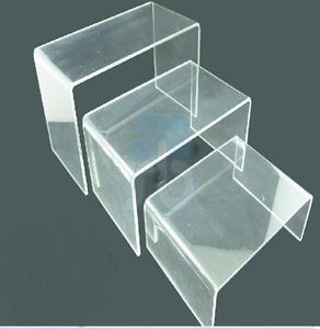 3 lager Clear Acrylic Display Riser Showcase Stand 6PCS0121231680