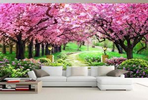 Sfondi 3d personalizzati fiore di fiore romantico ciliegia blossom albero da parete da strade piccoli sfondi murali per soggiorno camera da letto de parede222495975094