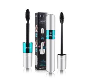 QIC 2 i 1 4D Silk Fiber Mascara svart vattentät curling förlängande lash maskara volym express ögonfrans makeup5099411