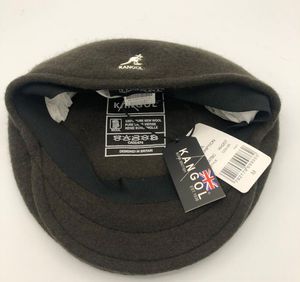 VMXIE Kangol Kangaroo Lã Boina vermelha 504 boina de lã com selo de aço9149283