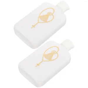 Storage Bags 2pcs Reusable Refillable Empty Holy Water Container Catholic Bottle Easter Flask