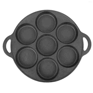 Pans in ghisa padella aebleskiver vassoio cucina accessorio uovo fritto multifunzione frittura