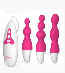 10 Geschwindigkeit Vibration Silikon Anal Perlen Butt Plug Anus Vergnügungsstimulator Vibrator in Erwachsenen Spielen Sexspielzeug für Frauen und MEN8208220
