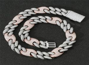 Europe and America Men Women Necklaces 20mm 1820inch Bling CZ Cuban Chain Necklace Bracelet Nice Gift for Friend8556336