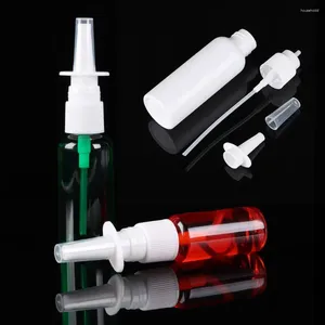 Storage Bottles 5/10/20/30/50ml Empty Pump Spray Bottle Plastic Mist Nose Dropper Refillable Container Health Care Supplies