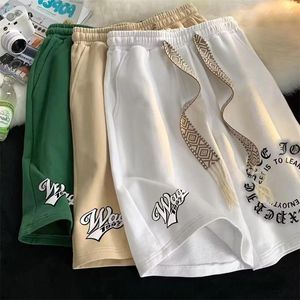 Shorts maschile estate goth gallietto lettere larghi hip hop pantalone corto sudore da donna palestra casual y2k streetwear bermuda