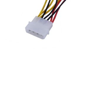 Novo 1pcs de 4 pinos Molex a 3 pinos Adaptador de cabo de alimentação conector 12V/2/5V/2 Cabos de ventilador de resfriamento do computador para fã de caixa de CPU PC para ventilador de CPU