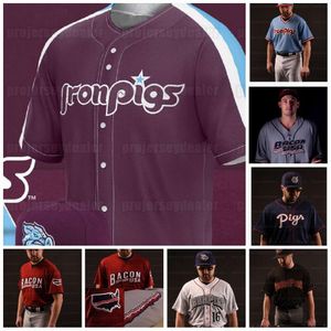 Настраиваемая джема Lehigh Valley Ironpigs 2023 Бейсбол Джерси - номер, любое имя