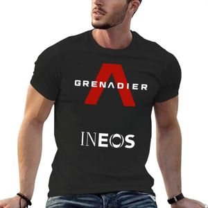 メンズTシャツNew Ineos GrenadierサイクリングチームTシャツソリッドカラーTシャツカスタマイズされたメンズブラックTシャツ2403