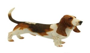 Artes e artesanato estatueta de filhote de cachorro de 6 polegadas Basset Hound estátua para os amantes de cães4251334