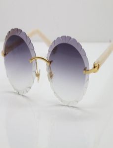 Akcesoria mody 18k złote okulary przeciwsłoneczne owalne soczewki Nowa deska mieszanka metalowe okulary przeciwsłoneczne bez obręczy T8200761 Vintage okulary okulary 9455703