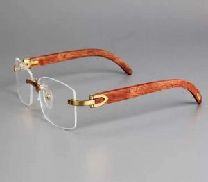 Çıkarsız Gözlükler Çerçeve Optik Gözlük Ahşap Altın berrak lens erkekler gözlük çerçeveleri moda güneş gözlüğü çerçeveleri kutu3291296