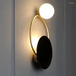 Wall Lamps Nordic Postmodern Light Living Room Bedside Lights Corridor Fashion Lamp Bedroom Home Decor Entrance Lighting Fixtures