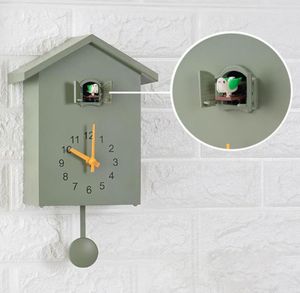 Relógios de parede Modern Bird Cuckoo Quartz Clock Home Room Living Horologe Timer Office Decoration Gifts pendurados Watch8100112