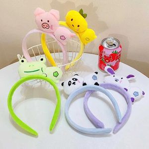 Hårtillbehör Simple Fashion Washing Face Panda Plush Frog Women Hoop Korean Style pannband Tecknad hårband