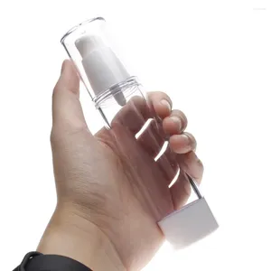 Garrafas de armazenamento 1pcs garrafa de cosméticos plásticos vazios 50ml viagens mini líquido líquido transparente bomba sem ar vácuo contêiner