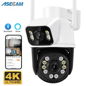 8MP 4K PTZ Wi -Fi Camera Dual Lens с двумя экранами AI Human DeTect Auto Tracking Outdoor Supilance Camera Icsee 240430