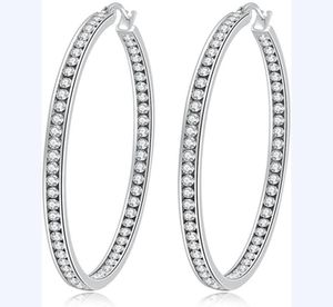 Hoop Huggie Crystal Stainless Steel Earring For Women Hypoallergenic Jewelry Sensitive Ears Large Big Earrings Hoops JewelryHoop6612544