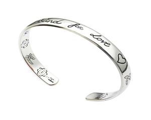 Braccialetto di donna di moda integrale Bracciale G Lettera Incisione Love Bird Bracciale a forma di cuore Ajin Versione della coppia2120929