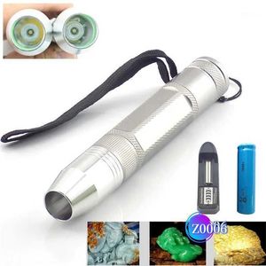 Charging Flashlight Outdoor Strong Tactical Flashlights Torches de Led Stone Glare Flash Light Torch Aluminum White Yellow Source Detection Identification E5B8